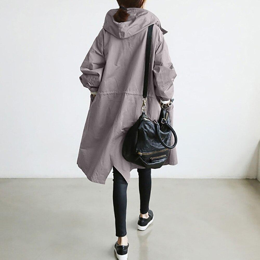 Oversized Women's Mid-Length Loose Windbreaker Jacket
