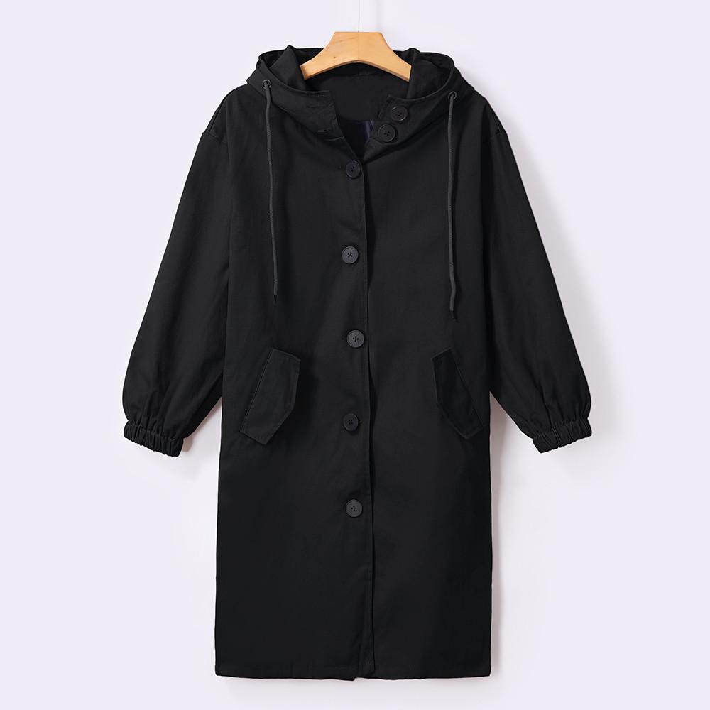 Oversized Women's Mid-Length Loose Windbreaker Jacket